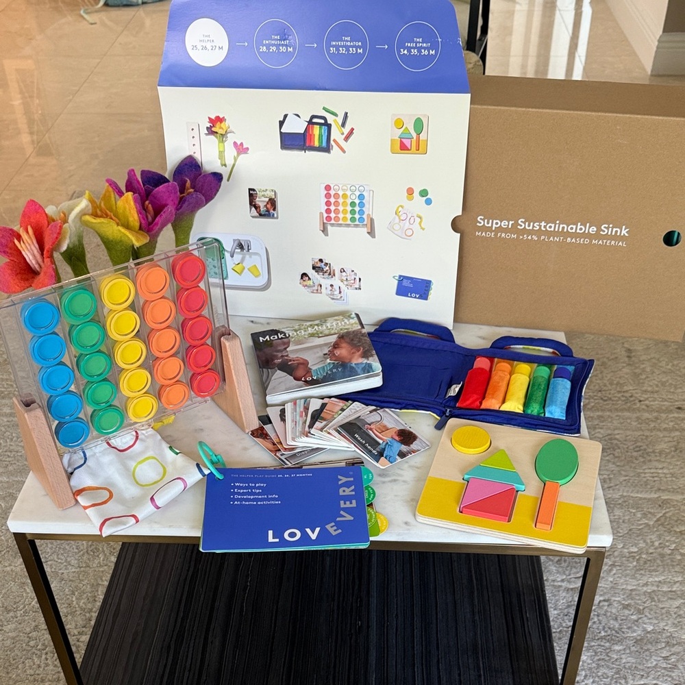 Lovevery “The Helper” Play Kit, ages 25-27 mo. NO MISSING PIECES! Sink not used